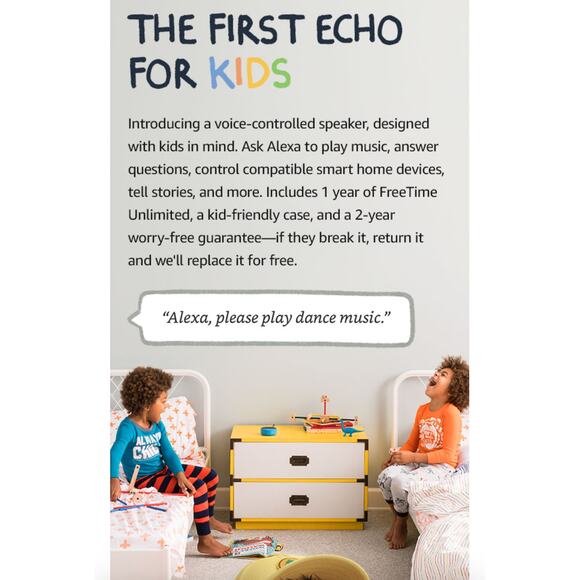 Echo Dot Kids Edition an Echo designed for kids punch red case - Picture 6 of 6